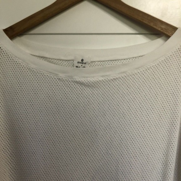 Evereve x Michael Stars Women's Mesh Dolman Sleeve Top Shirt Size S White Disco - Picture 4 of 9